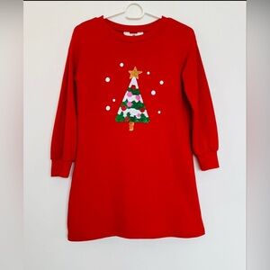 H&M Vibrant Red Christmas Sequin Knit Top Size 9-10